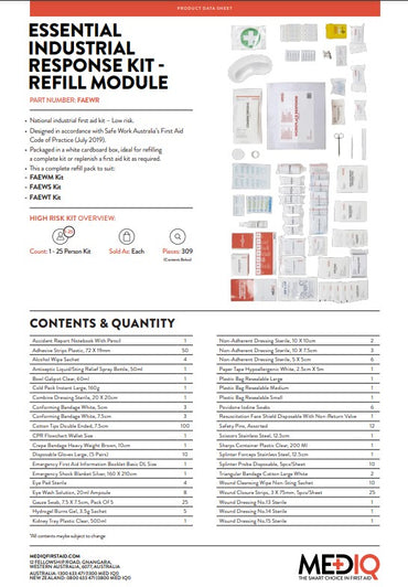 MEDIQ Essential Workplace Response First Aid Kit Refill Module