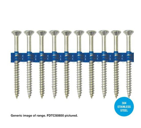 Macsim COLLATED FastDrive Decking Screws (Square Drive) 304 Grade Stainless Steel - 8G x 50mm - Box of 2000