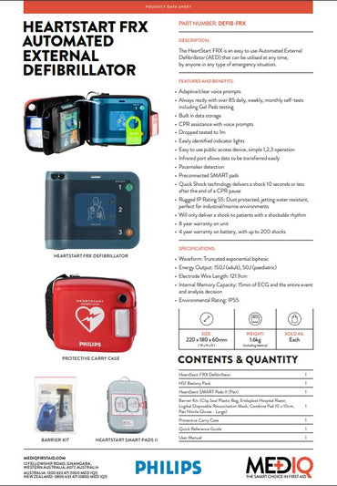 MEDIQ Philips Defibrillator Heart Start HS1