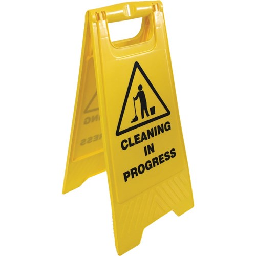 Pro Choice Yellow Floor Stand CLEANING IN PROGRESS