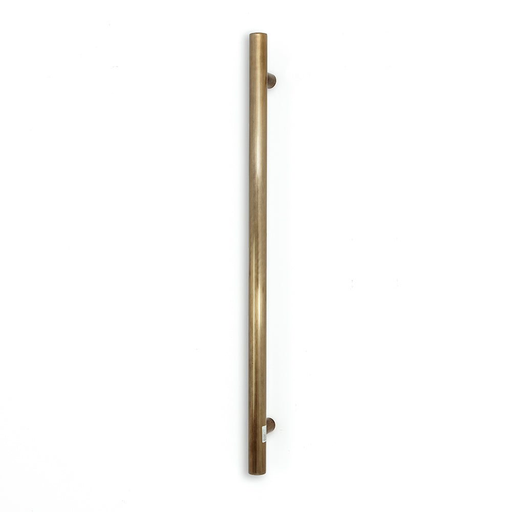 Radiant Single Vertical ROUND Bar Heated Towel Rail 950mm Tall - Various Colour Finishes