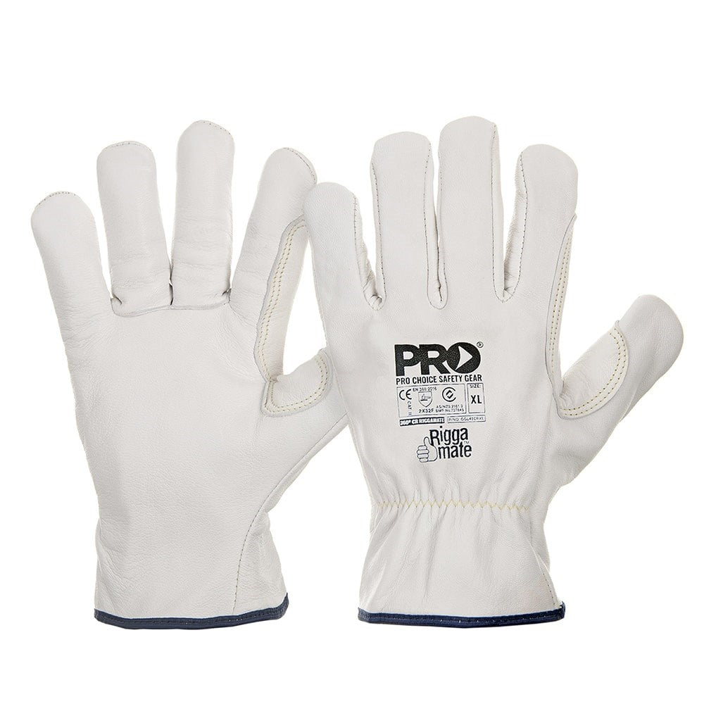 Pro Choice Riggamate Cut Resistant Goat Grain Premium Gloves - 1, 6 or 12 Pairs in 6 Size Options