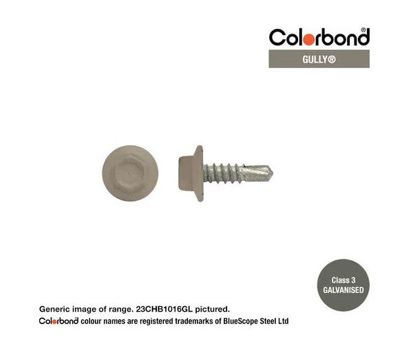 Macsim Hex Washer Face Self Drilling Galvanised PAINTED HEAD Screws - Box of 1000 - Various Sizes and Colours