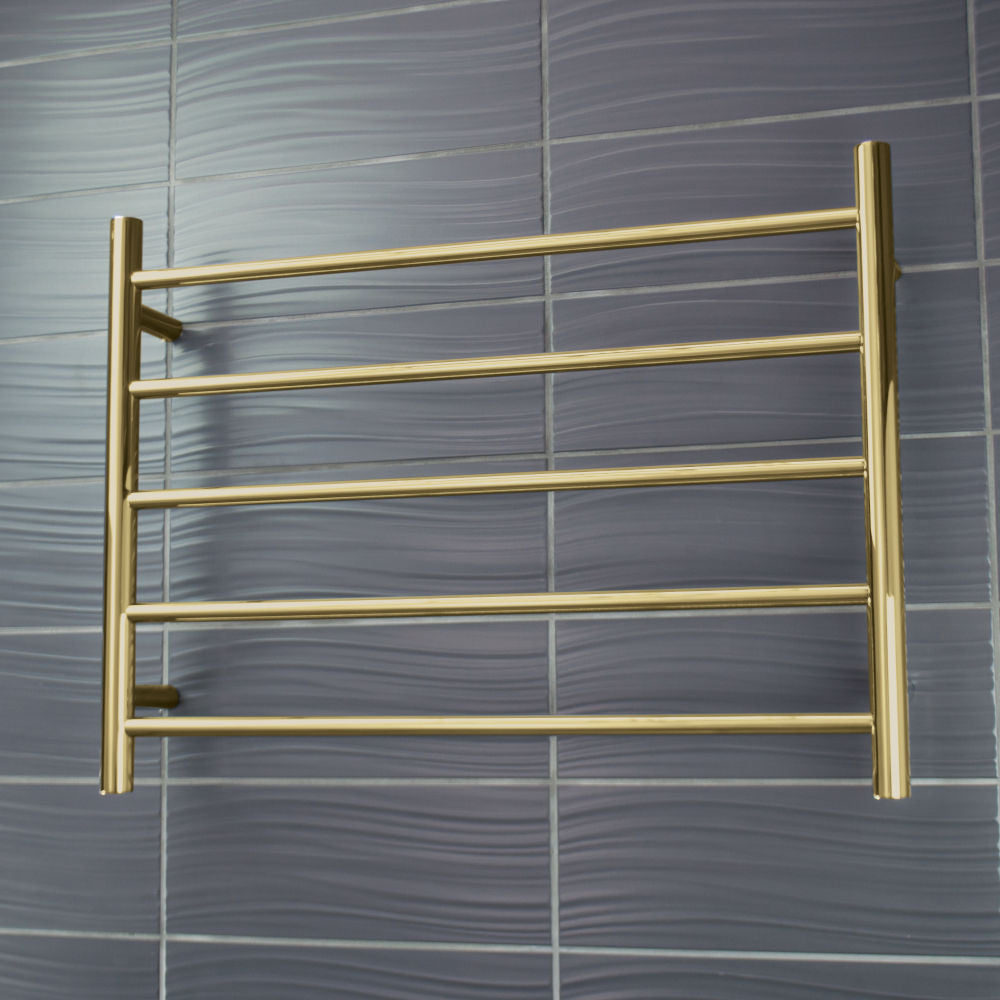 Radiant Heated Towel Rail (RTR03) 750mm x 550mm 5 Round bars - Multiple Colour Finishes