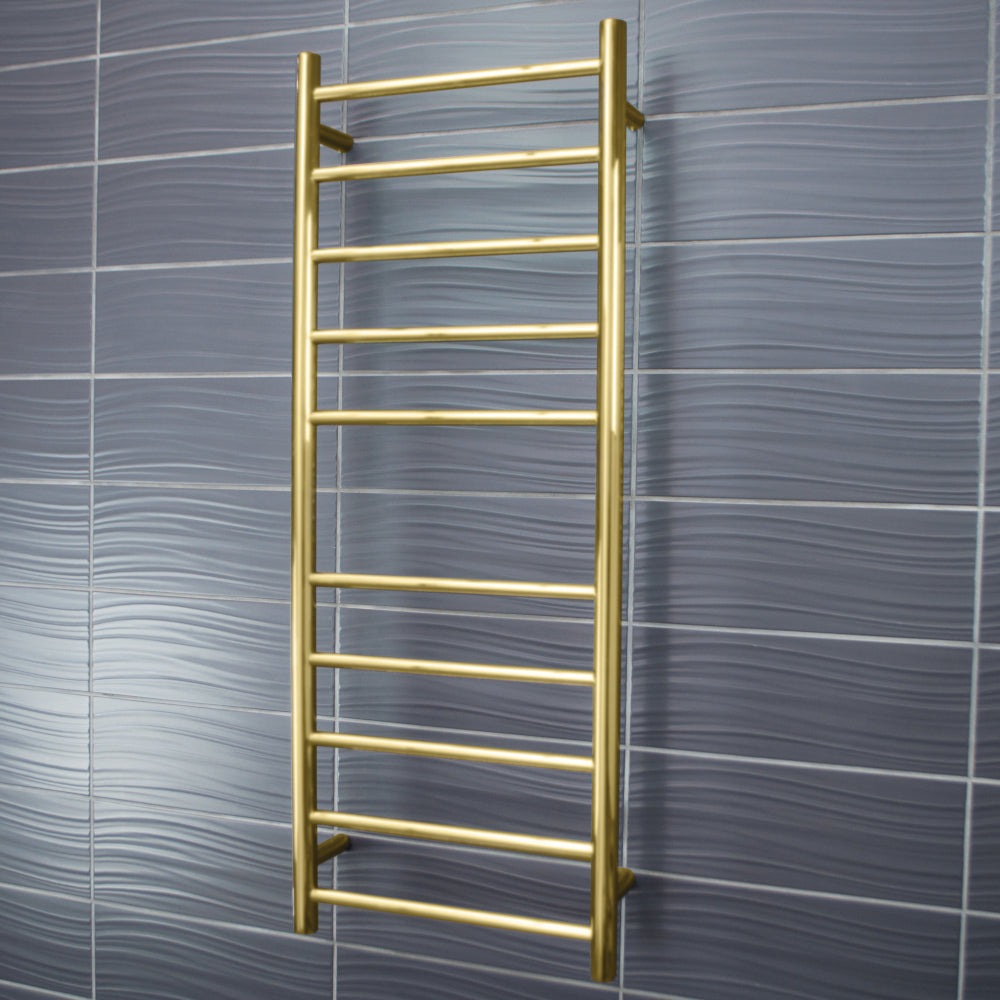 Radiant Heated Towel Rail (RTR430) 430mm x 1100mm - 10 Round Bars - Multiple Colour Finishes