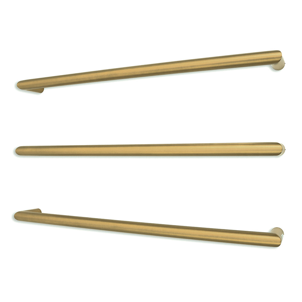 Radiant Single ROUND Bar Heated Towel Rail Kits (SBRTR) - Various Widths, Colour Finishes and Number of Bars Available
