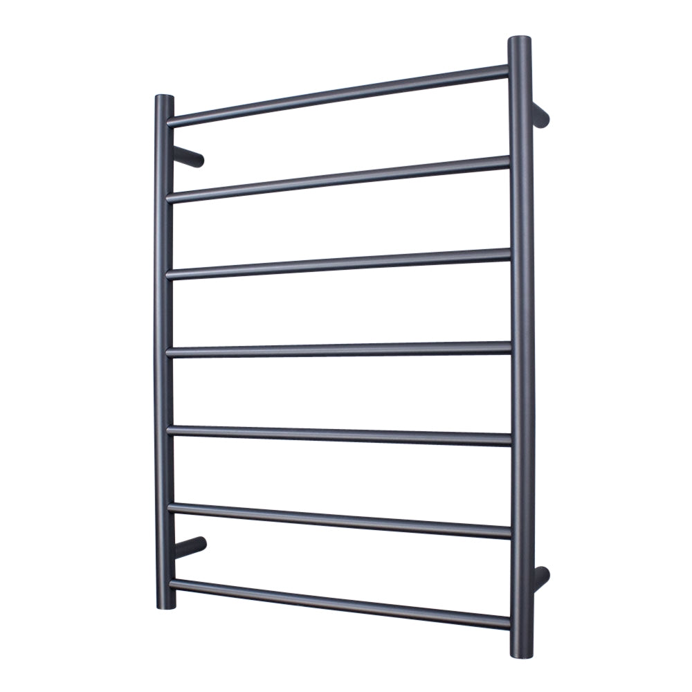 Gun Metal Grey 600 x 800mm Rnd Heated Towel Rail LEFT