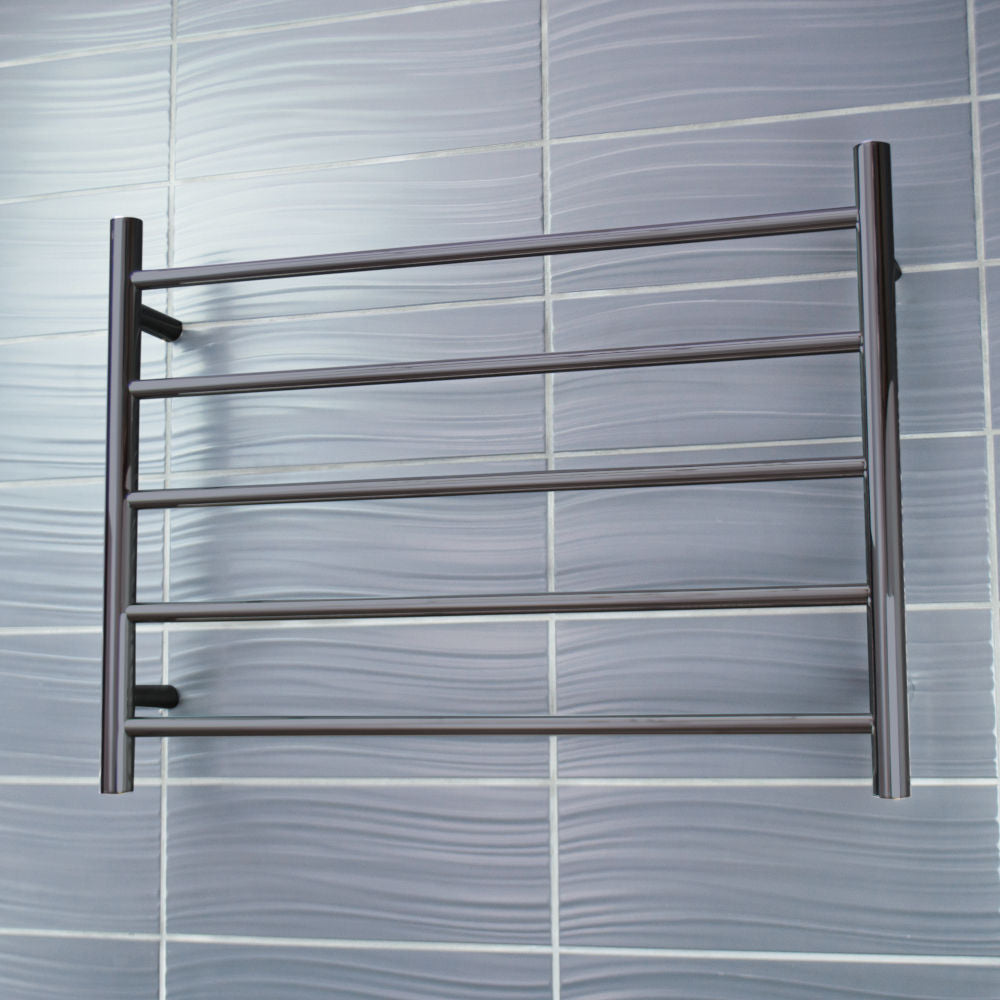 Radiant Heated Towel Rail (RTR03) 750mm x 550mm 5 Round bars - Multiple Colour Finishes