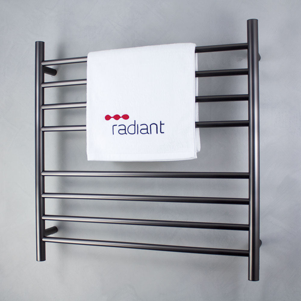 Radiant Heated Towel Rail (RTR06) 750mm x 750mm - 8 Round Bars - Multiple Colour Finishes