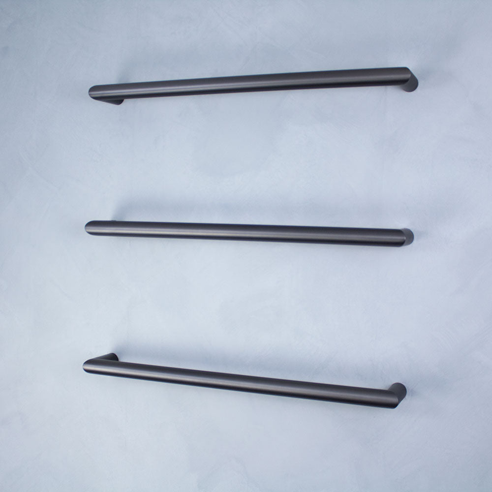 Radiant Single Round Bar NON-HEATED Towel Rails (NH-SBRTR) - Various Widths and Colour Finishes
