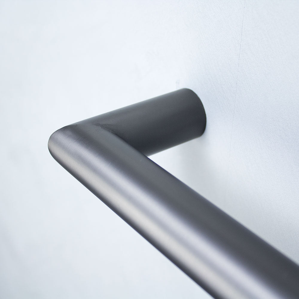 Radiant Single Round Bar NON-HEATED Towel Rails (NH-SBRTR) - Various Widths and Colour Finishes