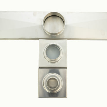 Radiant 316 Stainless Steel Linear Patterned Shower Grate - 100mm x Length x Outlet Diameter