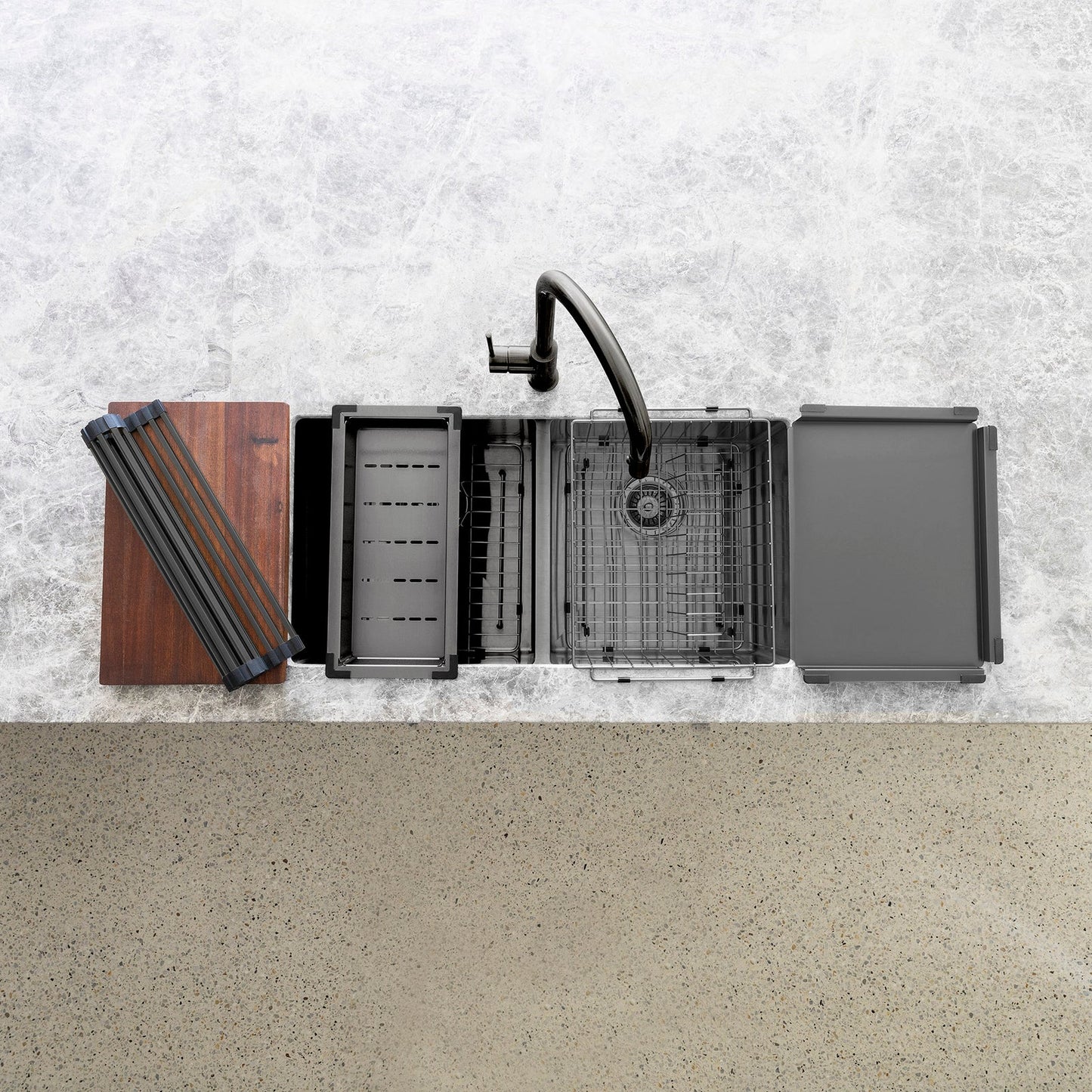 Meir Lavello Protection Grid for Kitchen Sink MKSP-S380440 - 3 Colour Finishes