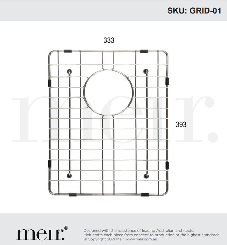 Meir Lavello Protection Grid for Kitchen Sink MKSP-S380440 - 3 Colour Finishes