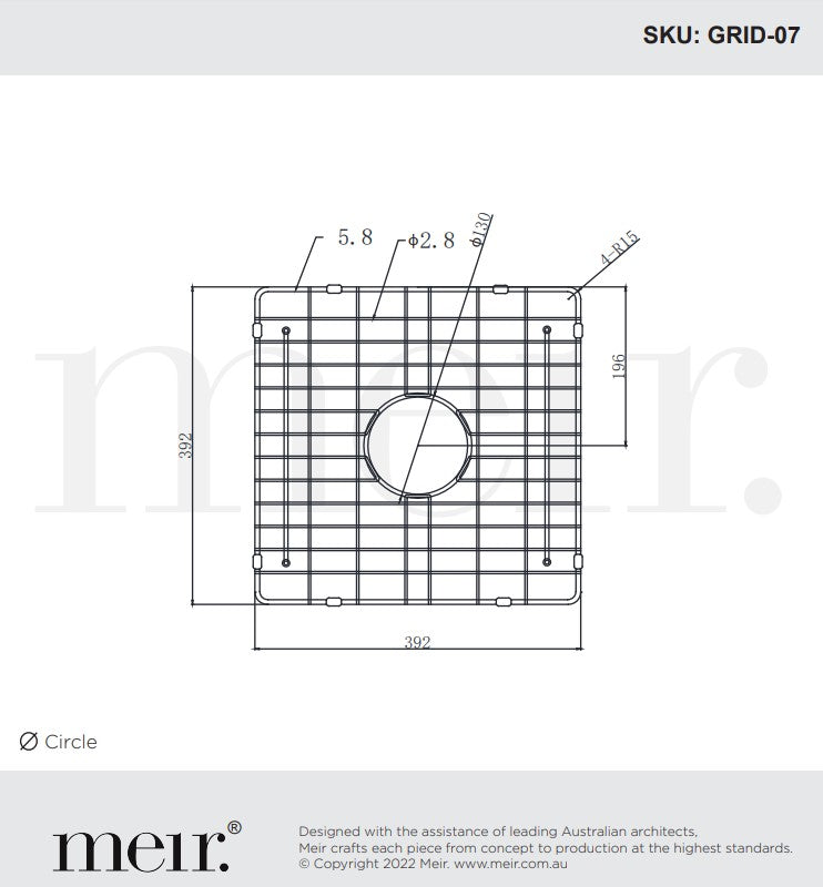 Meir Lavello Protection Grid for Kitchen Sink MKSP-S840440D