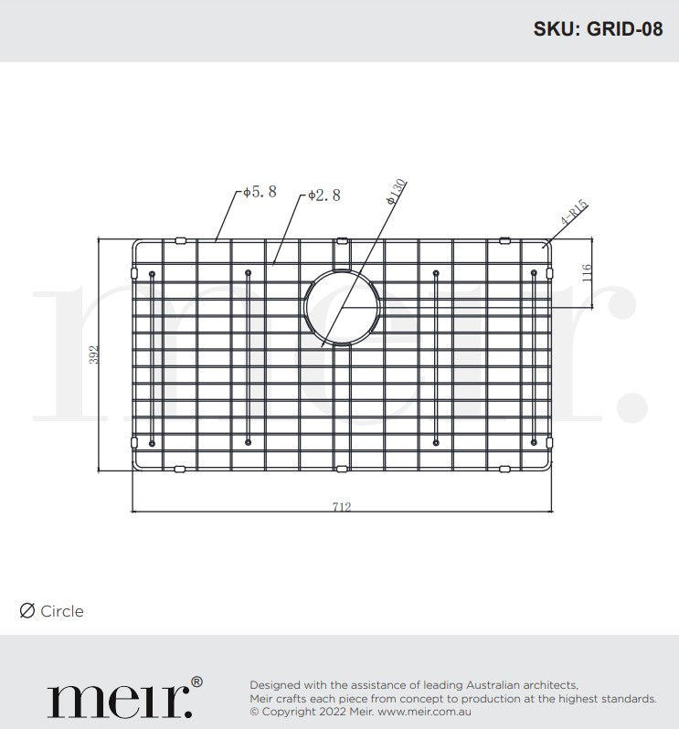 Meir Lavello Protection Grid for Kitchen Sink MKSP-S760440