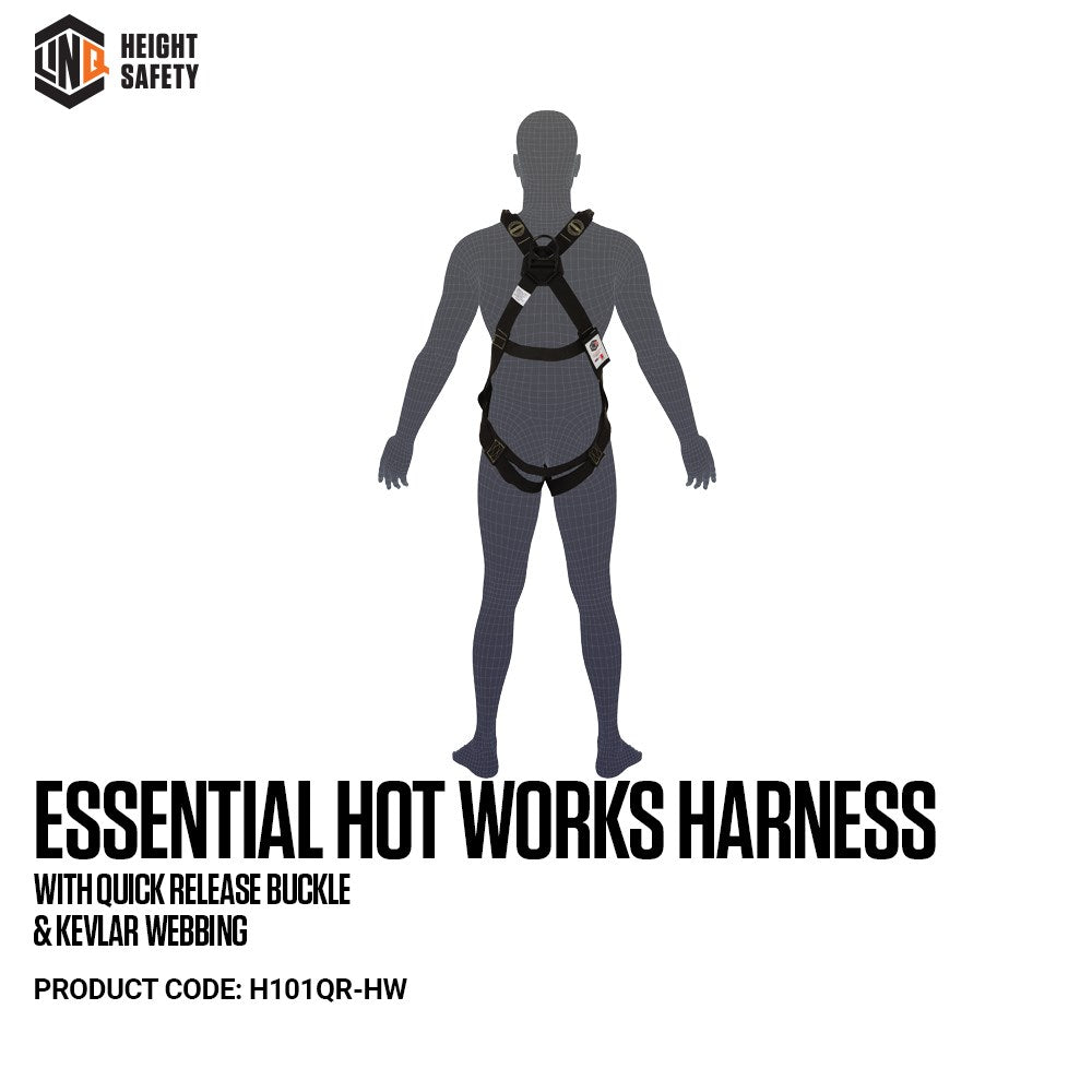 Linq Essential Hot Works Harness with Quick Release Buckle Kevlar Webbing M-L
