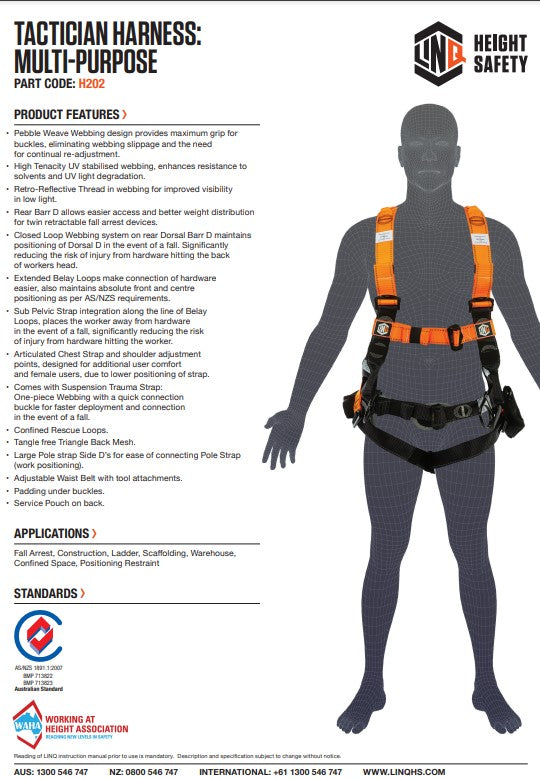 Linq Tactician Multi Purpose Harness - 2 Size Options
