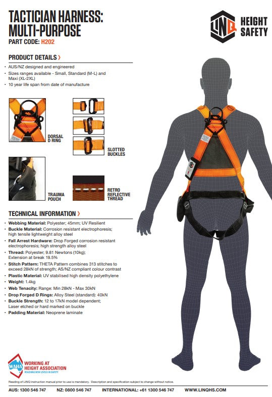 Linq Tactician Multi Purpose Harness - 2 Size Options