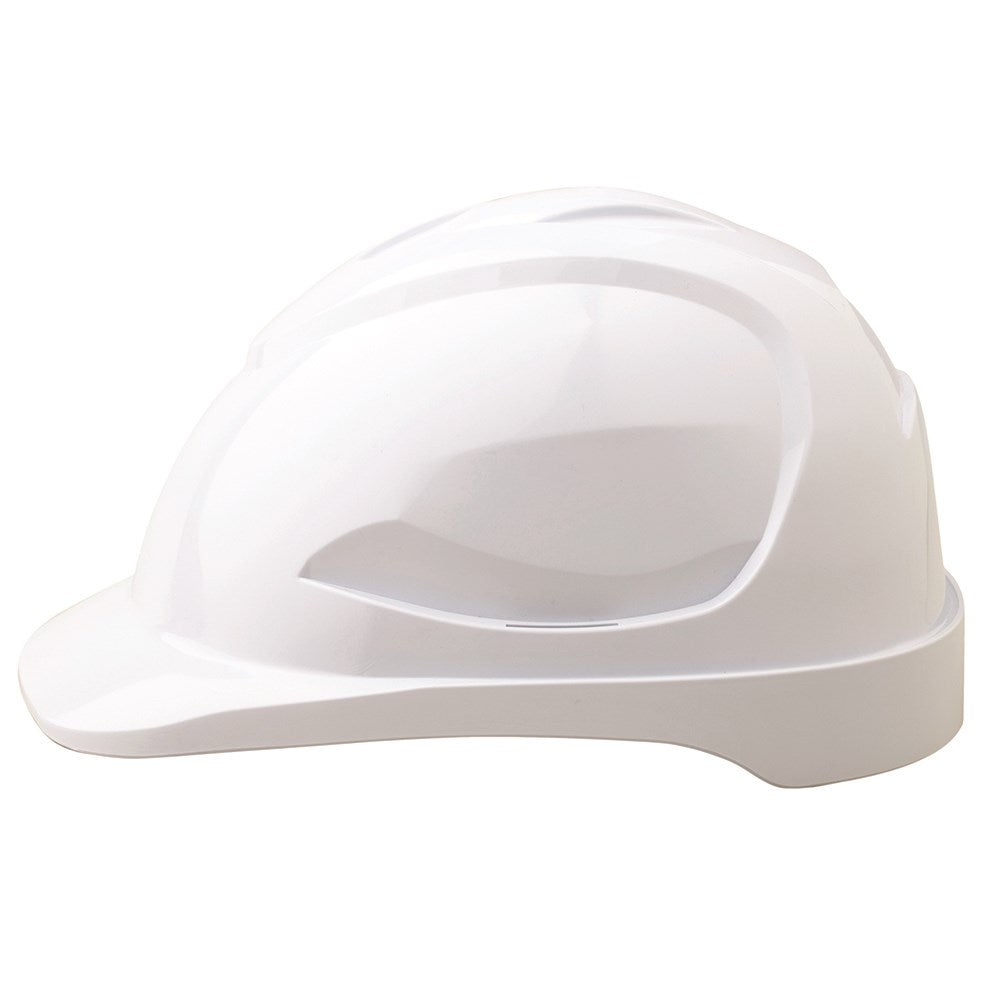 Pro Choice V9 Hard Hat Unvented Pushlock Harness - White