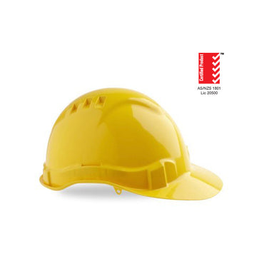 Pro Choice V6 Vented Hard Hat Pin Lock Harness Yellow