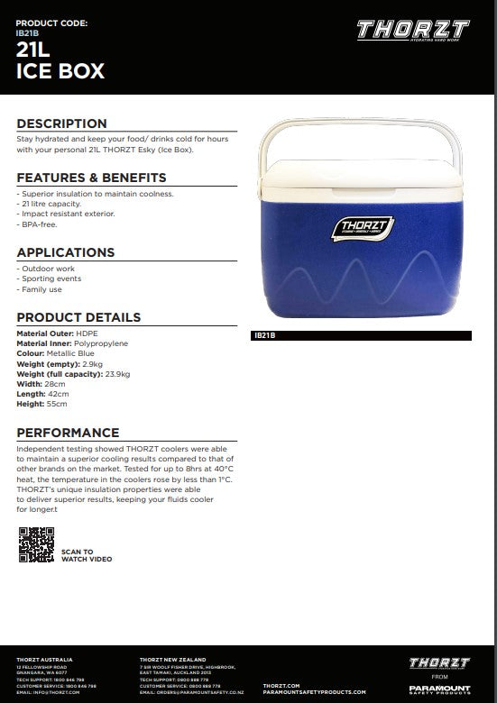 Thorzt 21L Ice Box