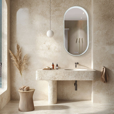 Euro Mirror KÄPSEL Pill Mirror - 500mm x 1000mm - Various Frame Colours