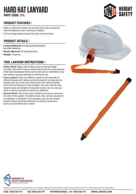 Linq Height Safety Tool Lanyard Accessories - Various Options