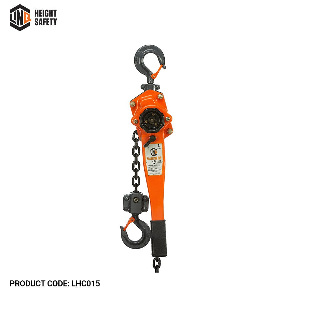 Linq Commercial Lever Hoist 1.5m - Capacity 1.5T or 0.25T