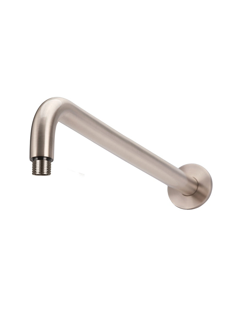 Meir Round Wall Shower Curved Arm 400mm - Various Colour Finishes