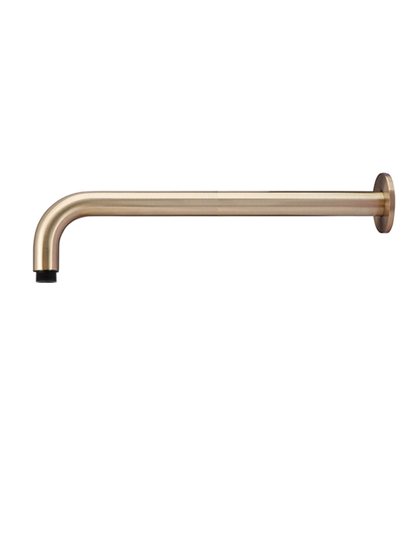 Meir Round Wall Shower Curved Arm 400mm - Various Colour Finishes