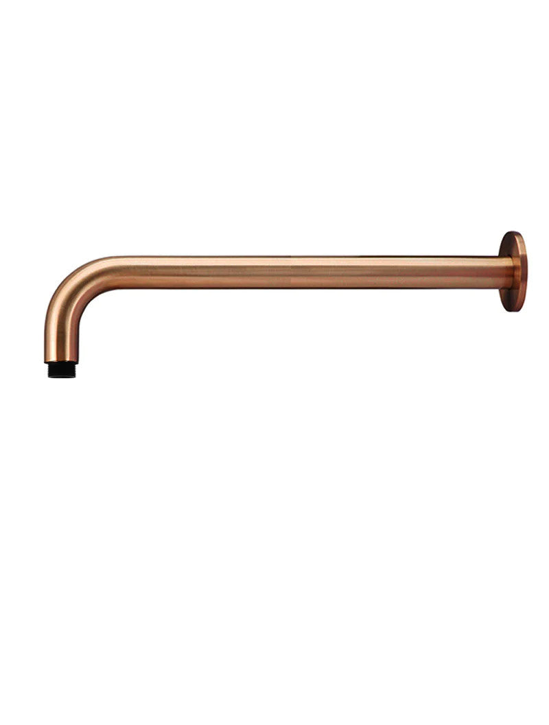 Meir Round Wall Shower Curved Arm 400mm - Various Colour Finishes