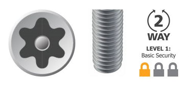 Resytork Countersunk 304 Stainless Steel Machine Screw - metric size x length - Box of 100