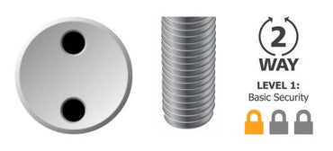 Two Hole Countersunk 304 Stainless Steel Machine Screw - Metric Size x Length - Box of 100