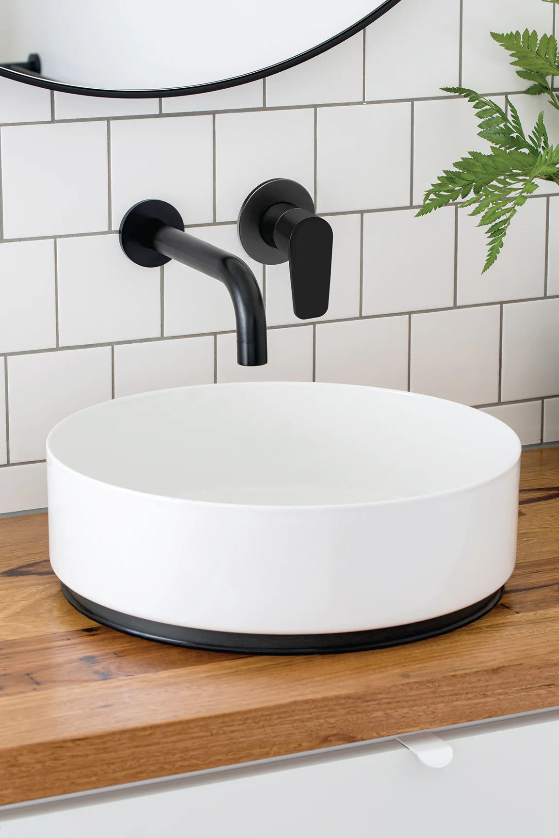 Meir Paddle Handle Round Wall Mixer - Finish Trim Kit - Various Colour Finishes