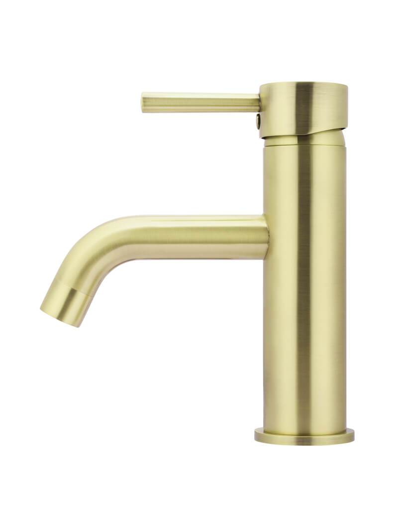 Meir Round Basin Mixer Tap with Curved Spout - Various Colour Finishes