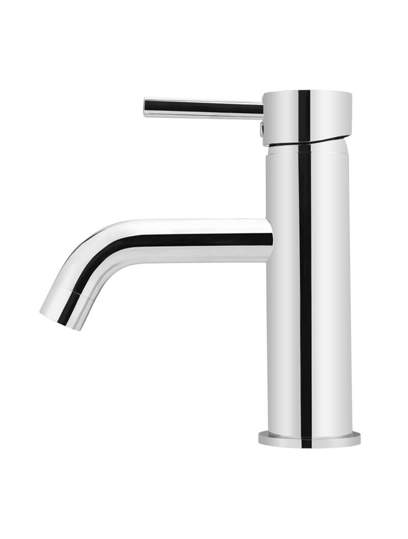 Meir Round Basin Mixer Tap with Curved Spout - Various Colour Finishes