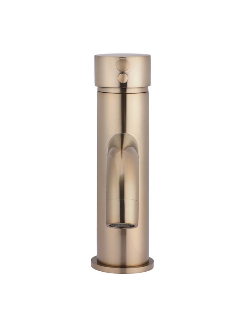 Meir Round Basin Mixer Tap with Curved Spout - Various Colour Finishes