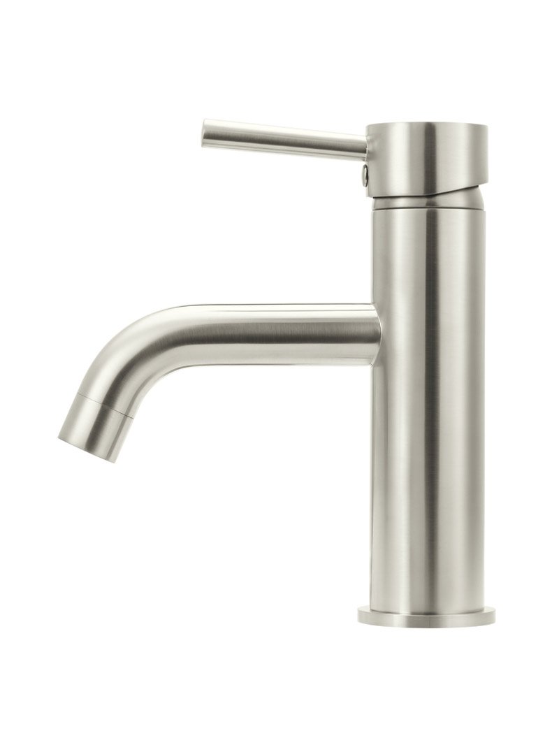 Meir Round Basin Mixer Tap with Curved Spout - Various Colour Finishes