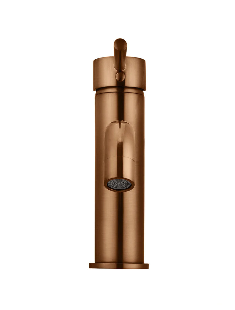 Meir Round Basin Mixer Tap with Curved Spout - Various Colour Finishes