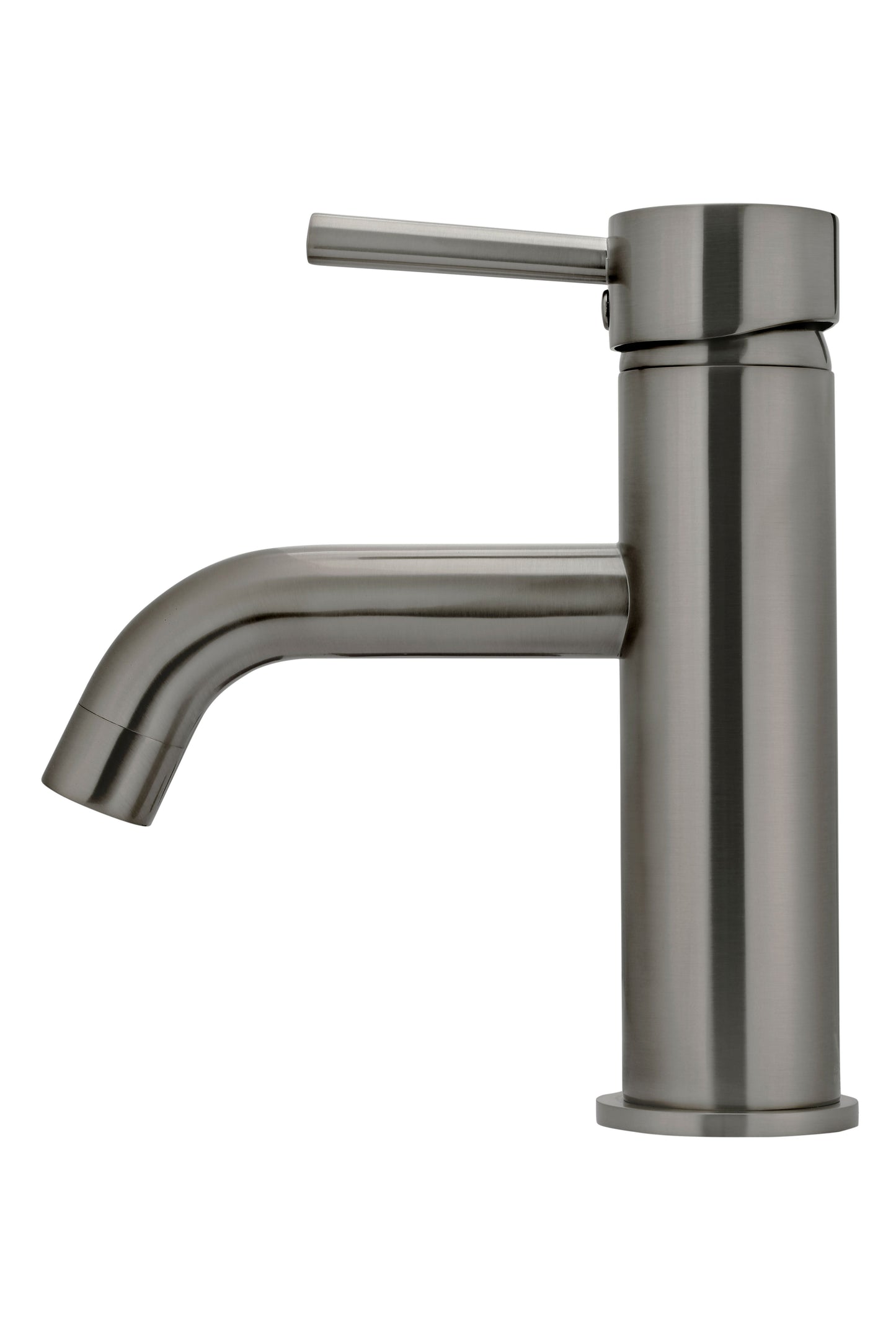 Meir Round Basin Mixer Tap with Curved Spout - Various Colour Finishes