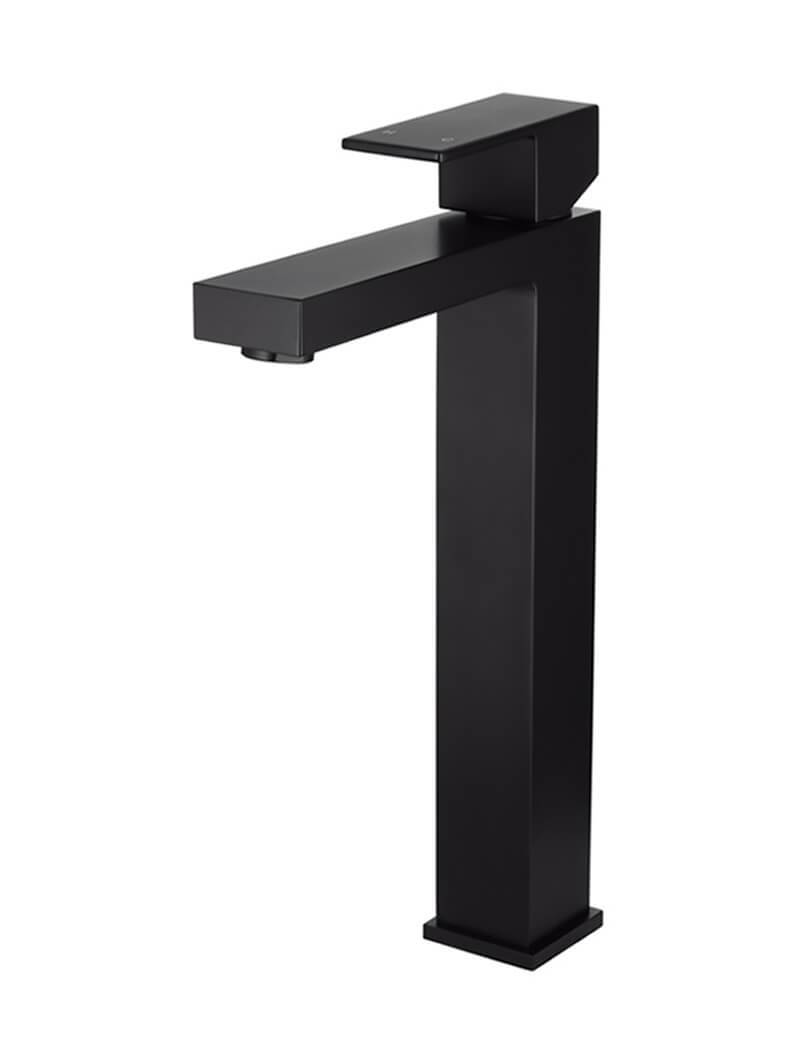 Meir Matte Black Square Tall Basin Mixer Tap