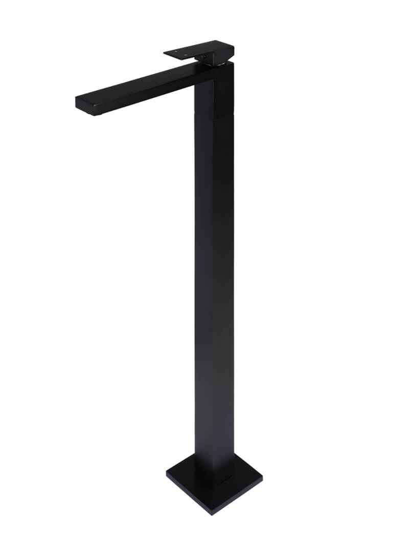 Meir Matte Black Square Freestanding Bath Mixer Tap