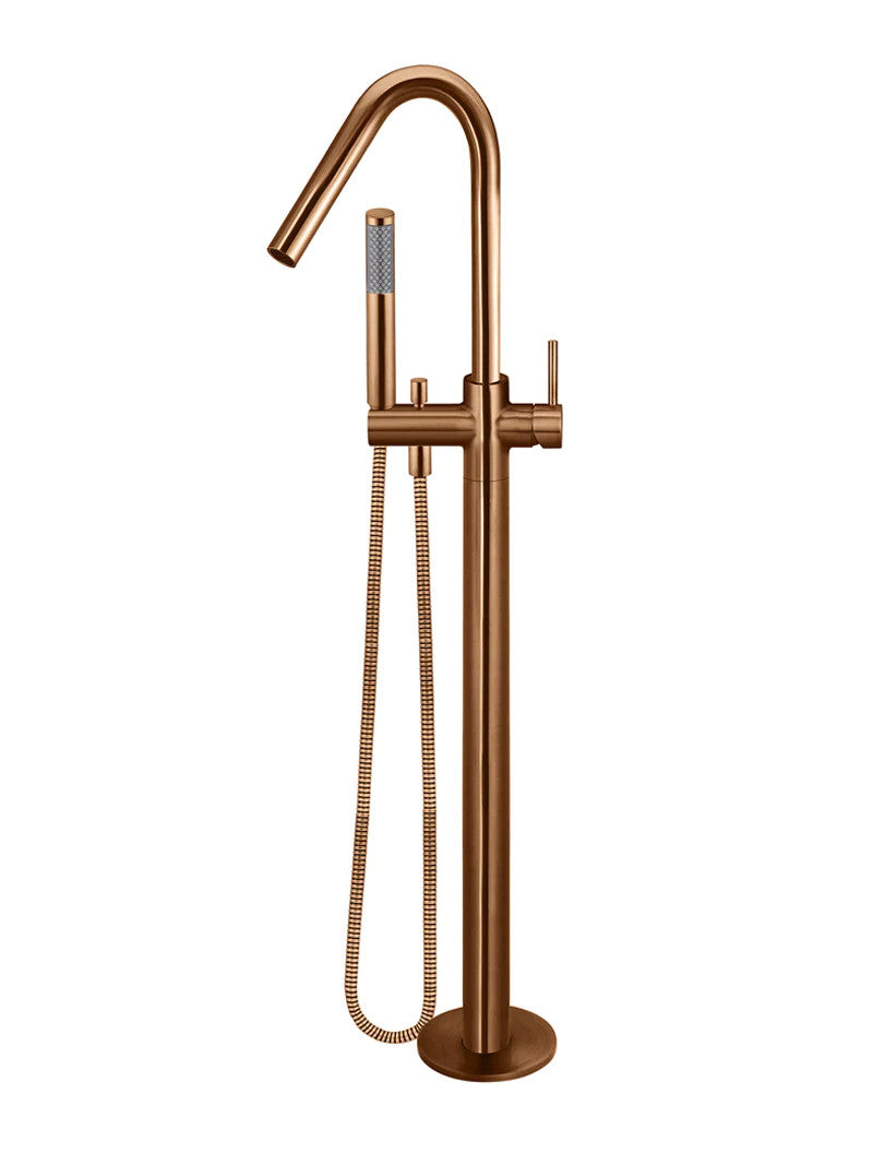 Meir Round Free Standing Bath Spout and Hand Shower - Various Colour Finishes