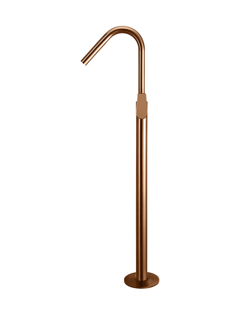 Meir Round Free Standing Bath Spout and Hand Shower Paddle Handle - Various Colour Finishes