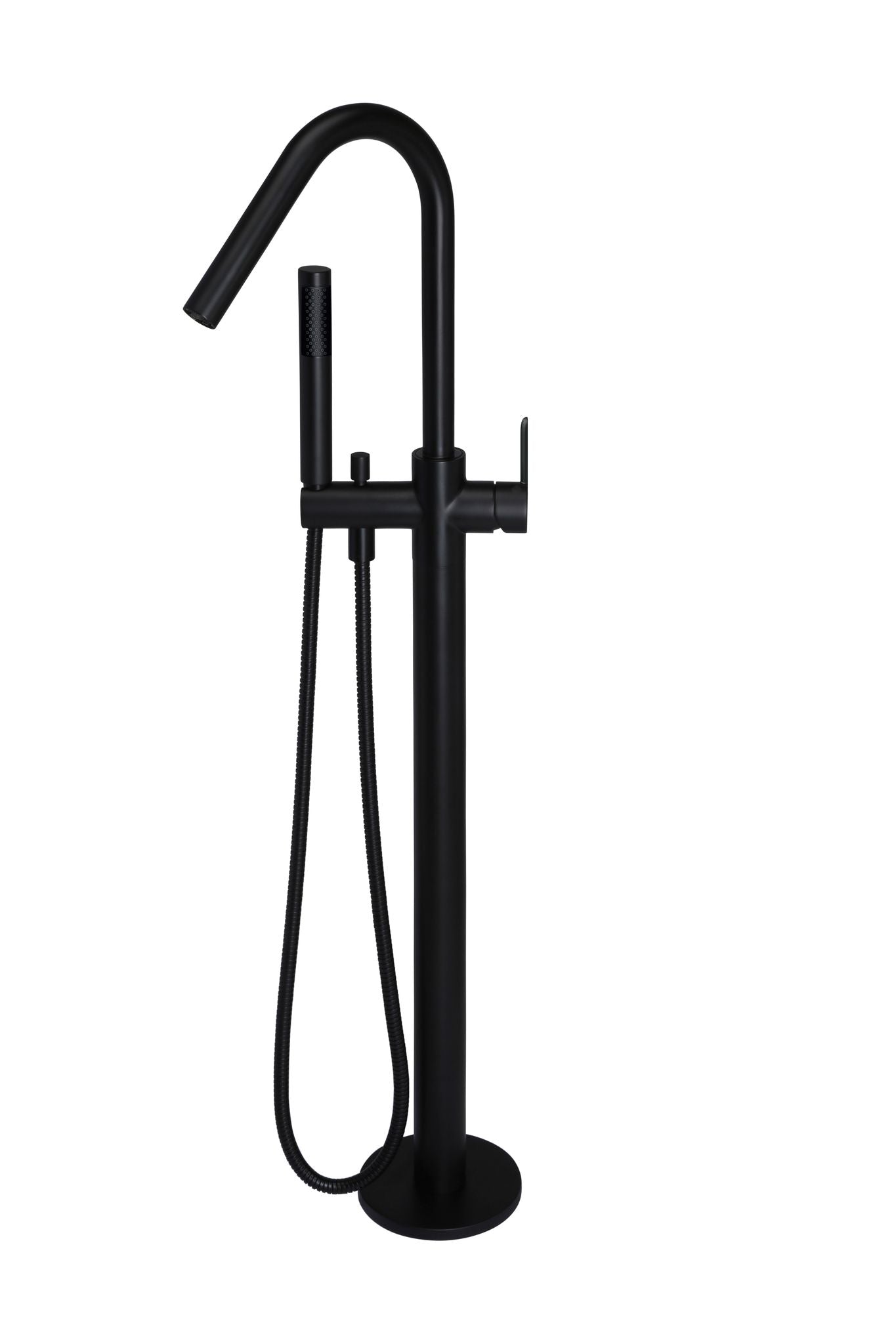 Meir Round Free Standing Bath Spout and Hand Shower Paddle Handle - Various Colour Finishes