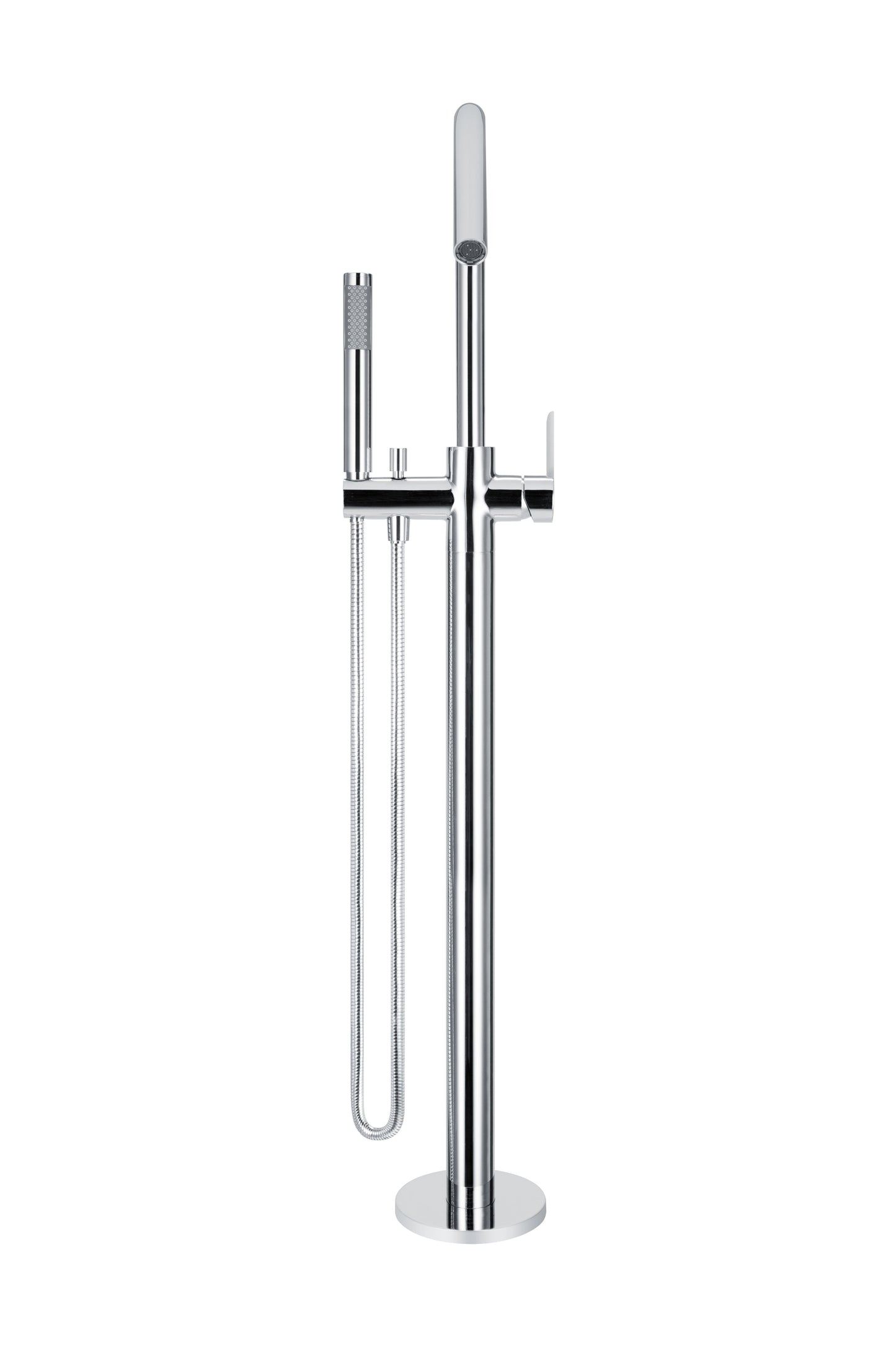 Meir Round Free Standing Bath Spout and Hand Shower Paddle Handle - Various Colour Finishes