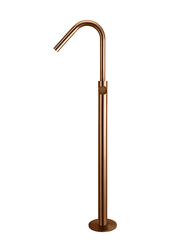 Meir Round Freestanding Bath Spout and Hand Shower Pinless Handle - Various Colour Finishes
