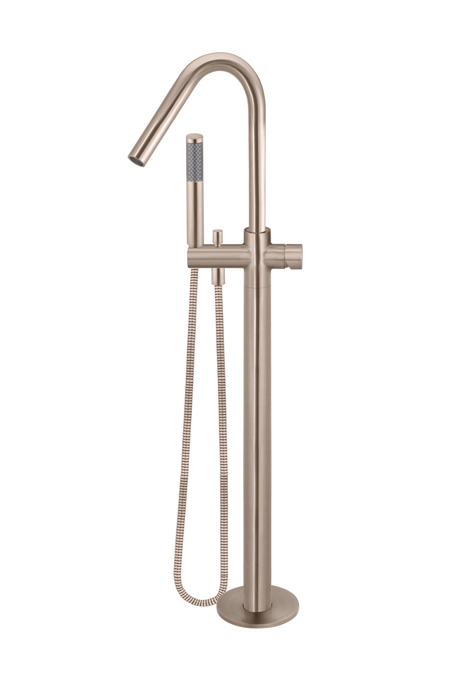 Meir Round Freestanding Bath Spout and Hand Shower Pinless Handle - Various Colour Finishes