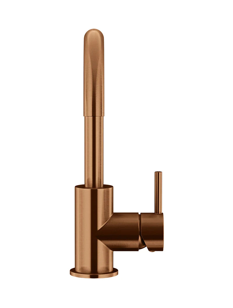 Meir Round Gooseneck Basin Mixer with Cold Start - Various Colour Finishes